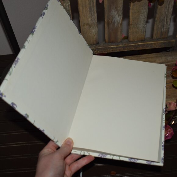 Vintage Rossi Made In Italy Lavender Flowers Periwinkle Hardcover Journal Book - Picture 8 of 16